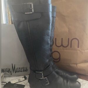 Enzo Angiolini Black Combat Boots  $150
